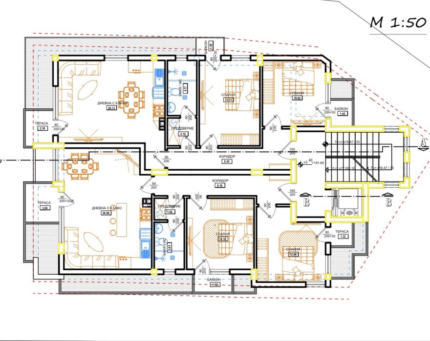 Продавам апартаменти  100 кв.м Център