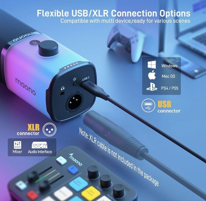 MAONO PD100X микрофон USB/XLR — для стрима, подкастов