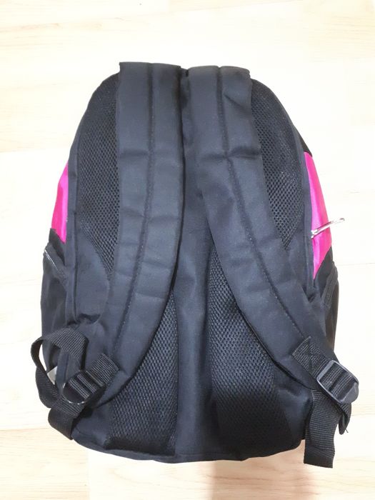 Ghiozdan dama negru-roz