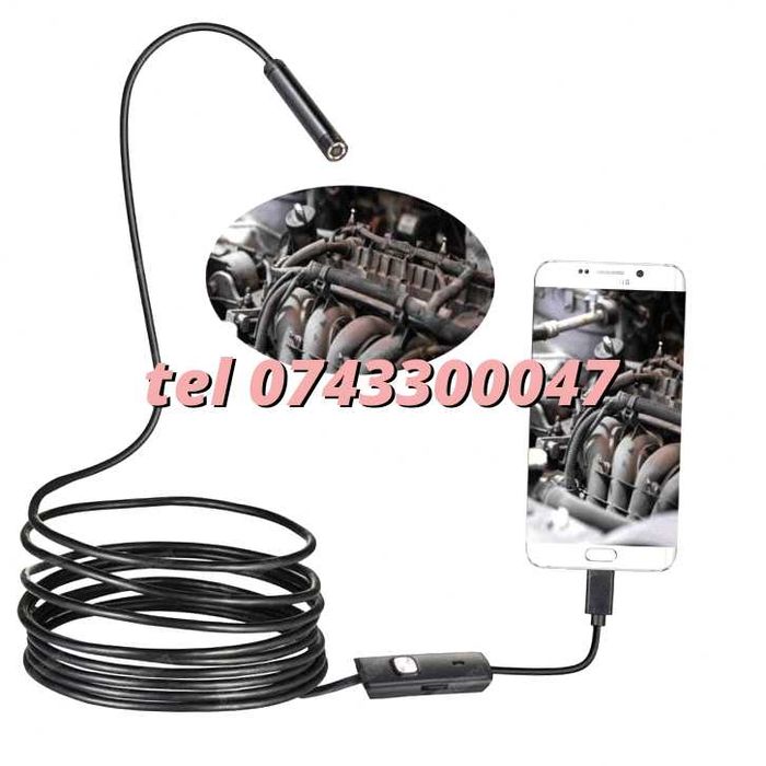 Camera Foto Endoscop Inspectie Android - Conectare Usb , 6 Iluminare Iluminare Led Ir , Subacvatica , Hd720 Pentru Utilizare Tehnica Sau Decorativa