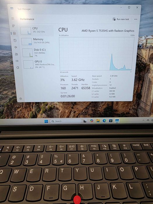 Hope Amanet P4 Laptop Lenovo ThinkPad E14 GEN6 RYZEN 5-5735HS 16GB RAM