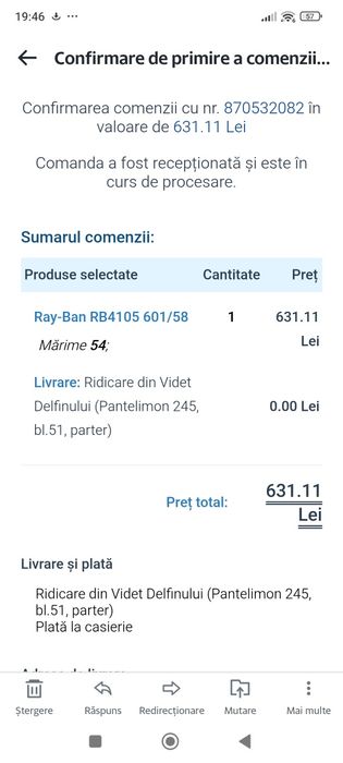 Ochelari Ray Ban Wayfarer Folding