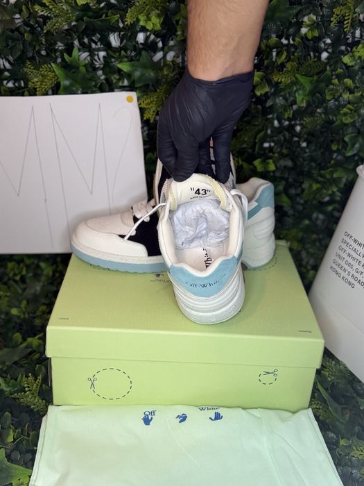 Adidasi OFF-WHITE Out Of Office Sneakers  Low Tops white blue special