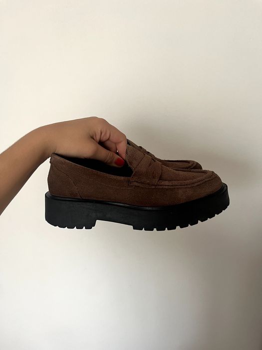 Pantofi Rizzoli loafers 37 maro, piele intoarsa