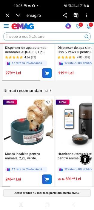 Bol  de apa electric pt animale