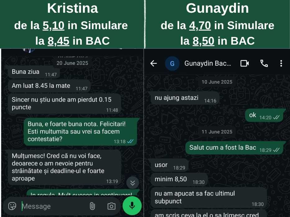 Meditatii Matematica/Informatica BAC August, clasele 5-12 Evaluarea Nationala