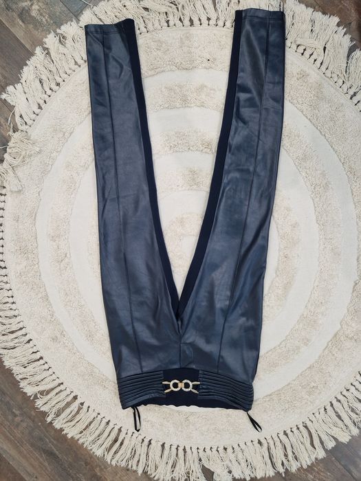 Lucy Fashion Елегантен панталон размер S (от еко кожа и плат)