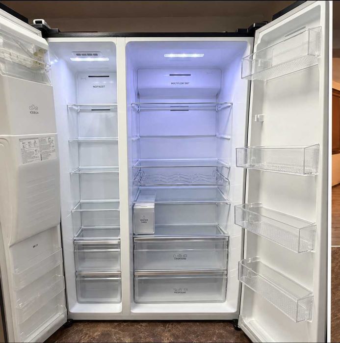 Gorenje NRS9182VB, Side-by-Side хладилник с фризер, 562 l, E , No Frost , Черен