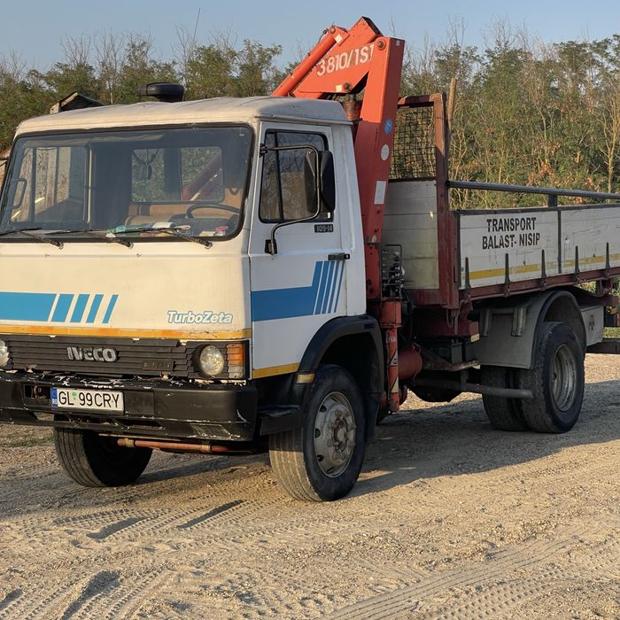 Vand iveco zeta, 7,5 tone, basculabil, macara