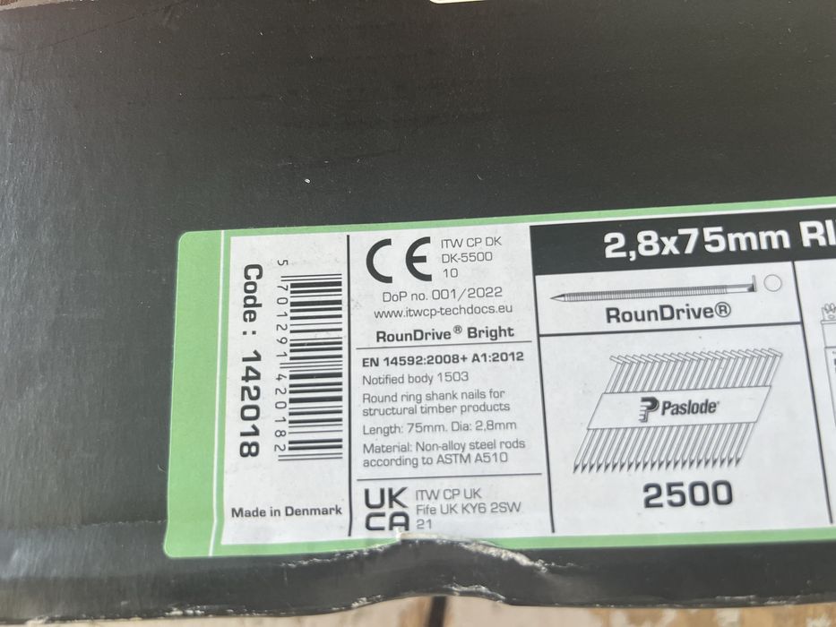 Cuie paslode striate de 70 mm