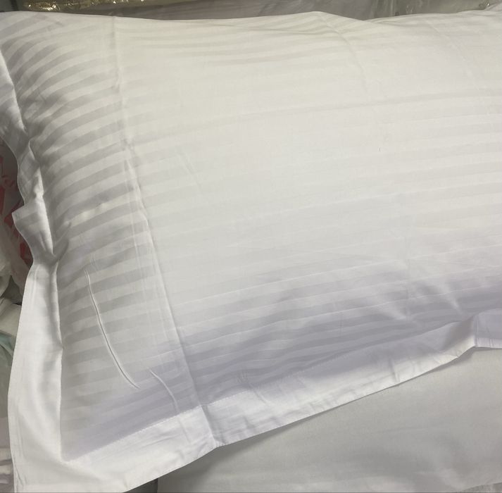 Постельное белье отельное страйп сатин