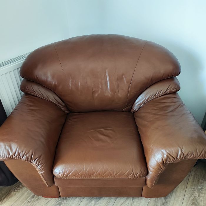 Canapea si fotolii set mobexpert piele naturala lemn masiv