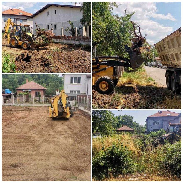 Почистване на дворове /дворни места/, извозване на храсти и отпадъци.