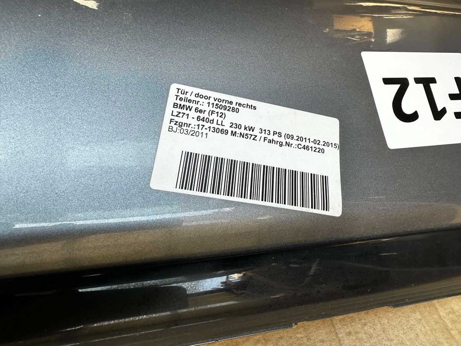 Дясна Врата За БМВ 6 Ф12 Ф12ЛЦИ Ф13 Ф13ЛЦИ BMW 6 F12 F12LCI F13 F13LCI