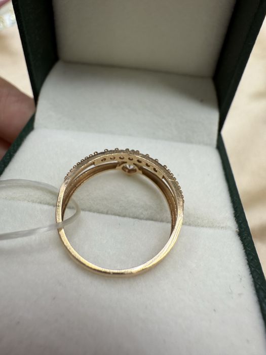 Золотое кольцо с фианитами