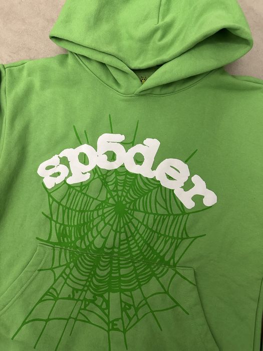 Hoodie Spider / Sp5der verde (trapstar ,nike ,essentials)