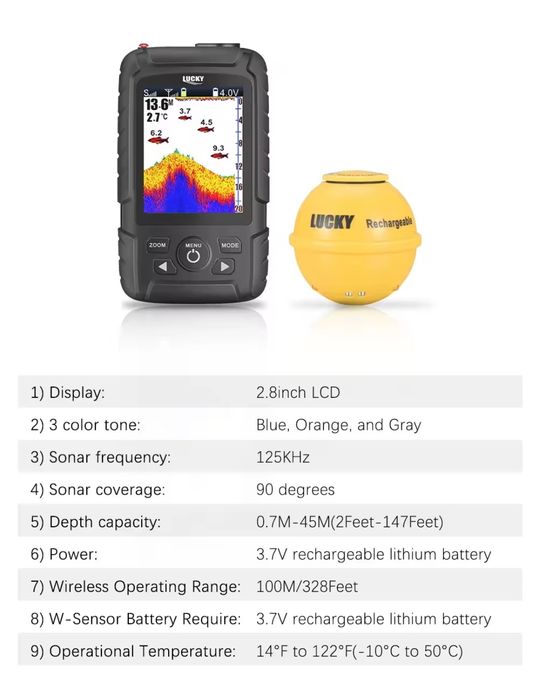 Безжичен (bluetooth) риболовен сонар