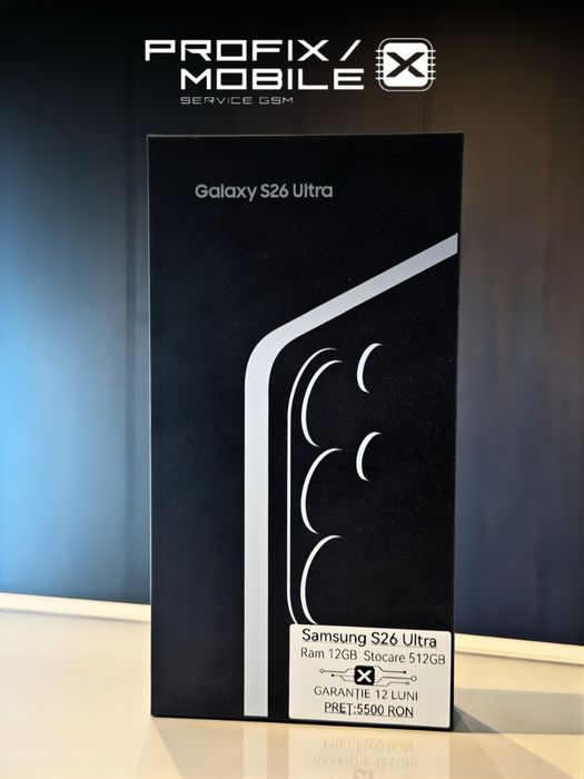 Samsung Galaxy S26 Ultra Black  Nou/Sigilat Garantie/ Rate/ Avans 0