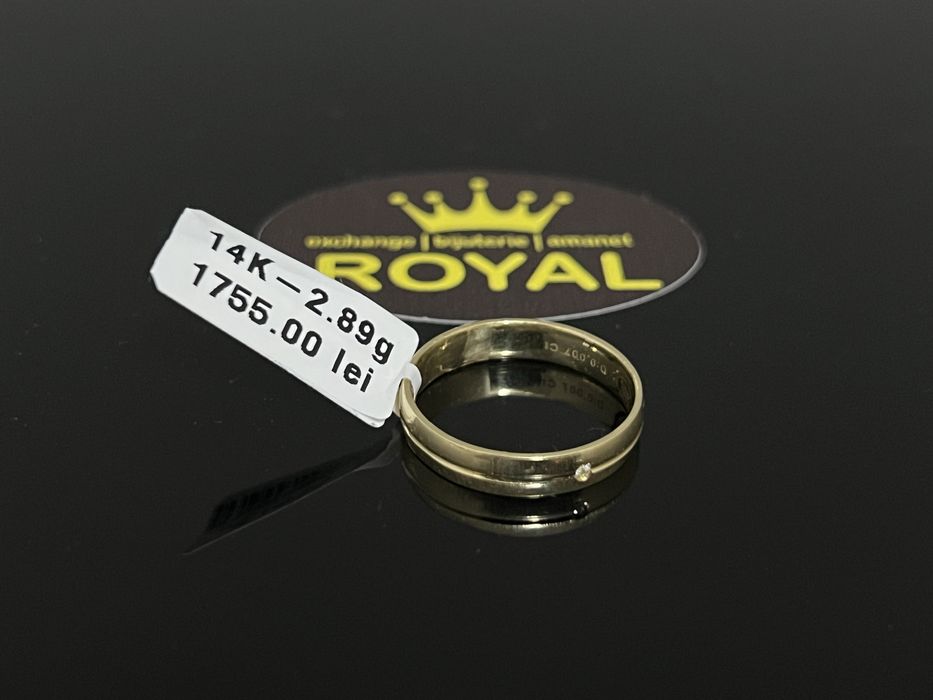 Bijuteria Royal CB : Inel cu diamant aur 14k 2,89 grame