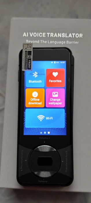 преводач AI W10, 137+ езика, 11 офлайн, 3'' сензорен екран