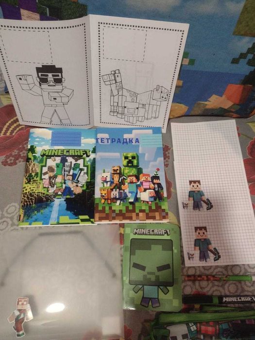 НОВИ! Майнкрафт торба и ученически принадлежности
