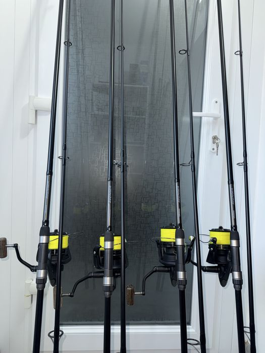 Combo Pescuit Crap Daiwa Crosscast Fox Eos Okuma Avenger Custom Black