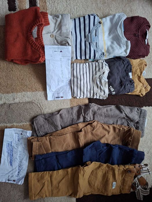 Haine baiat marimea 74 pana la 92-body-pulovere-veste-hanorace-pantaloni scurti/lungi-camasi-pijamale-compleu vara-veste si altele