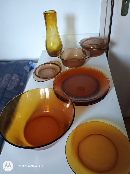 DURALEX сервизи за хранене, за чай, за кафе, голяма купа за салата, малки купички, съдове с капак, красива ваза