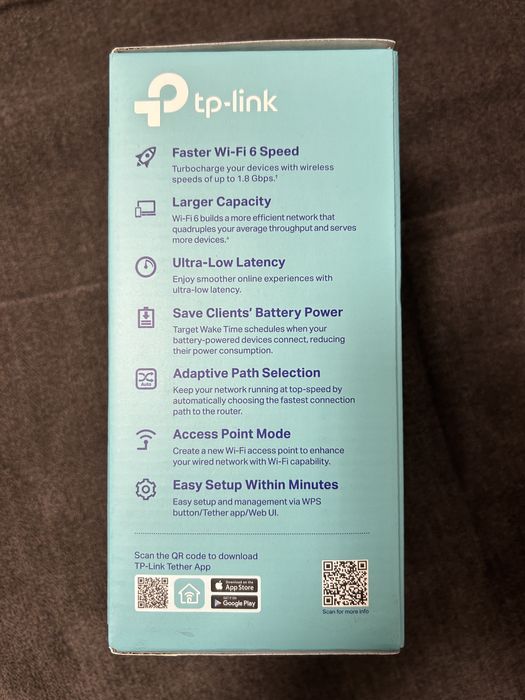 Екстендер/удължител на обхват TP-link wifi 6