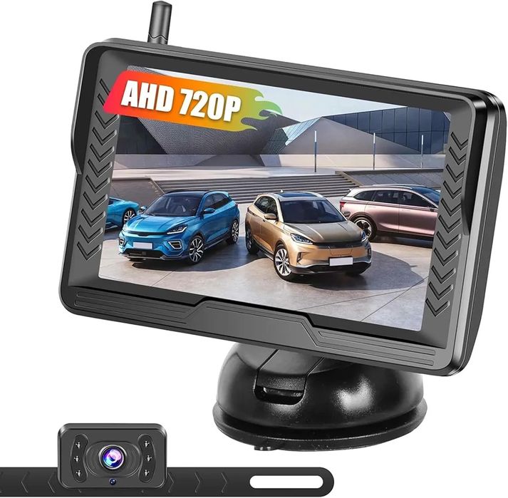 Безжична автомобилна камера за заден ход, HD монитор 4.3 инча, IP69 во