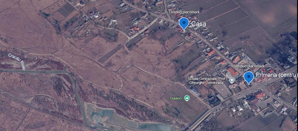 Casa 60 mp Girov, 1500 mp teren, curte superba, iesire prund Cracau