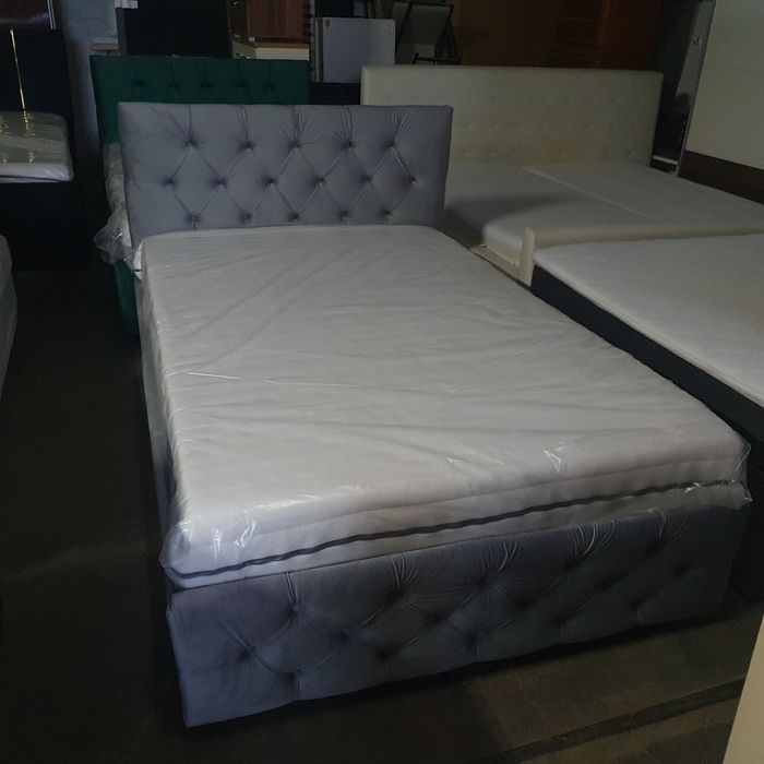 Pat dormitor tapițat 1,20m/2m+saltea