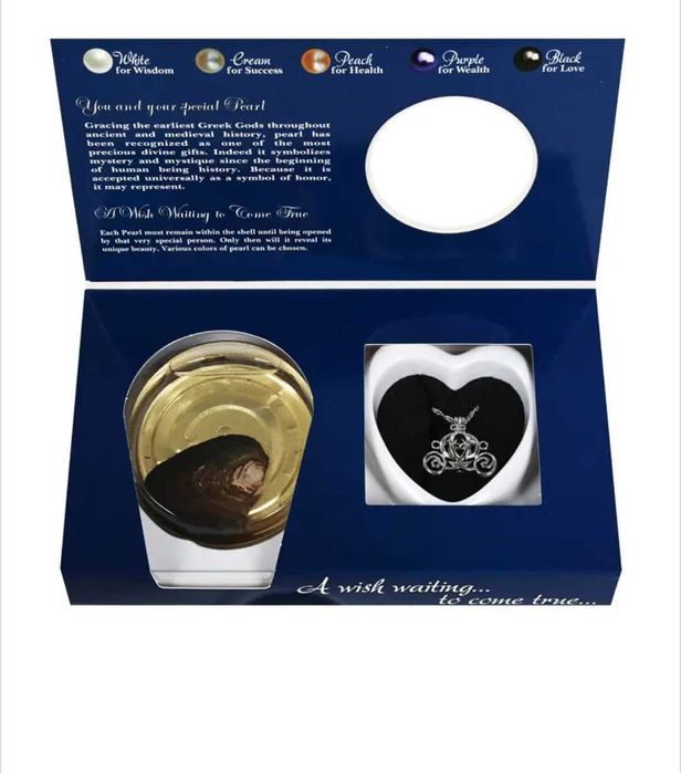 Колие с естествена перла в мида