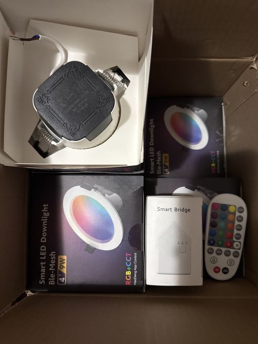 Set Bec Spot LED încastrat Smart App MagicLight 9W,Bluetooth Mesh Wifi