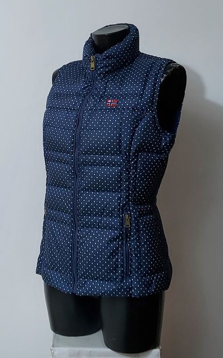 Vestă Napapijri Geographic Ultralight puf de rață, mărime M, albastră