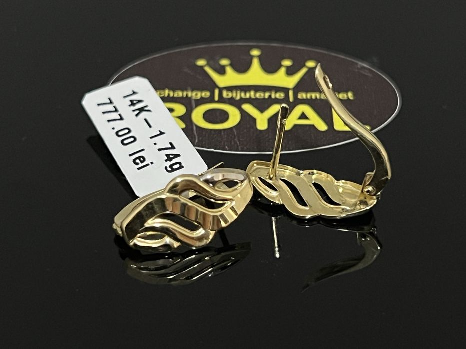 Bijuteria Royal CB : Cercei dama aur 14k 585   1,74 gr