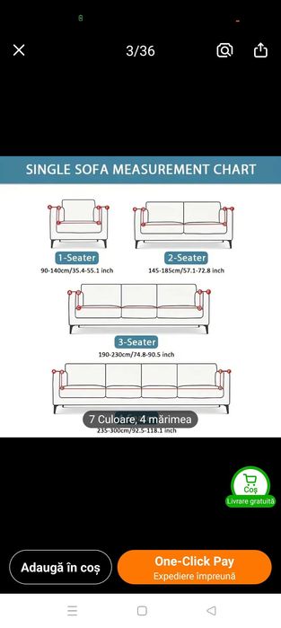 Husa elastica canapea