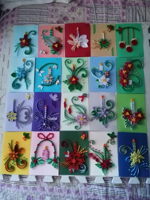 Квилинг картички,ръчно изработени