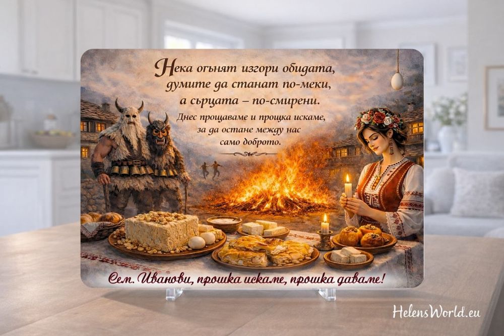 Стъклена персонализирана дъска за рязане Прошка