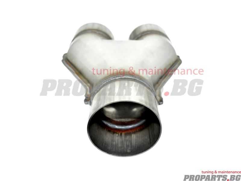 Y пайп / Y pipe конектор от неръждама стомана 63 мм / 76 мм