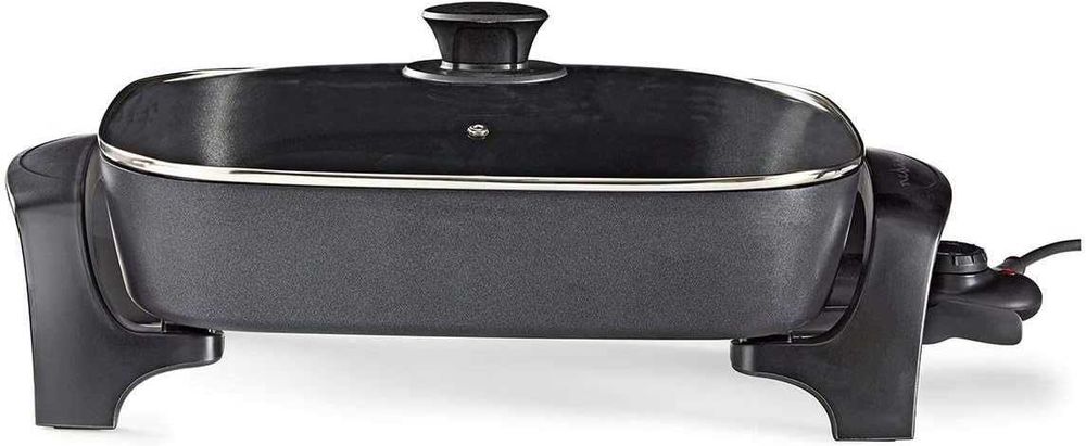 NEDIS Електрически тиган с незалепващо покритие и стъклен капак