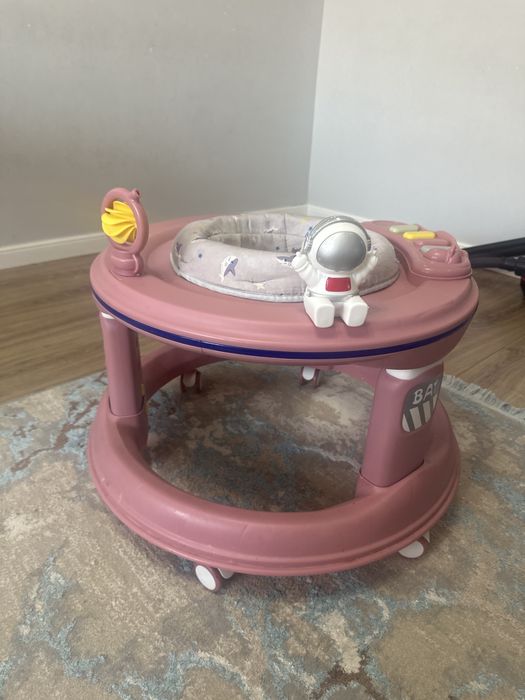 ходунок детский для девочек розовый музыкальный