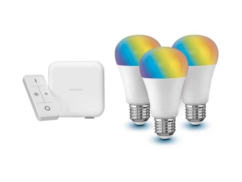 Смарт лед крушки с димер 3бр дистанционно рутер Zigbee RGB - 2 вида