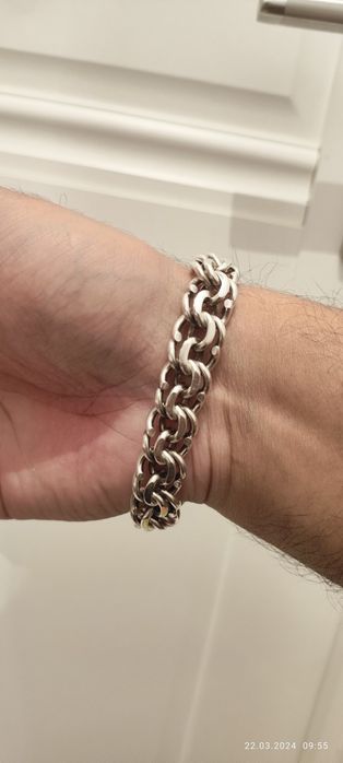 Браслет серебро 64 гр 21 см