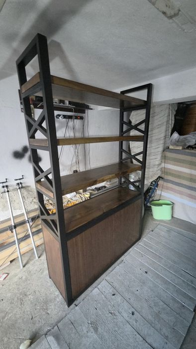Шкаф (колона) бял масив чам