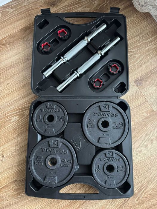 Set Gantere și Bare Bodybuilding 20 kg