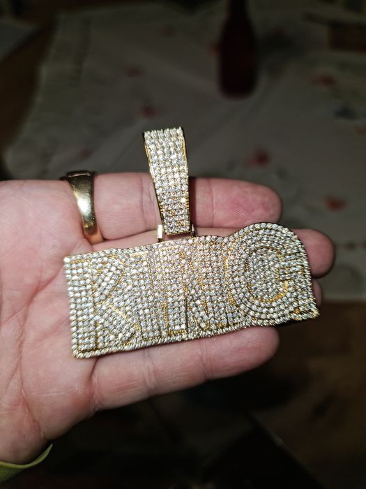 Pandantiv King Iced Out Moissanite 5cm 46g