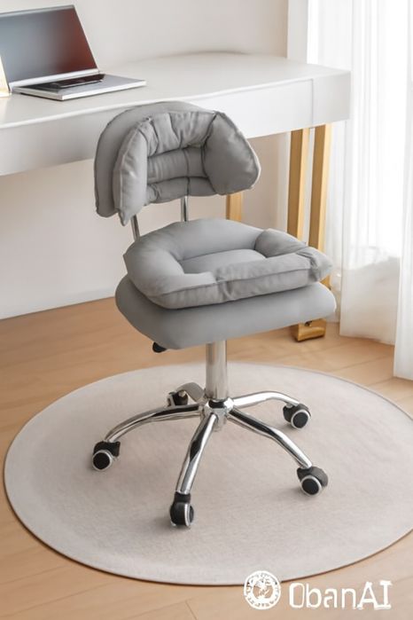 Офисное ортопедическое кресло с мягкими подушками