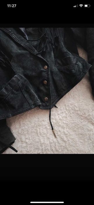Geaca boho de piele