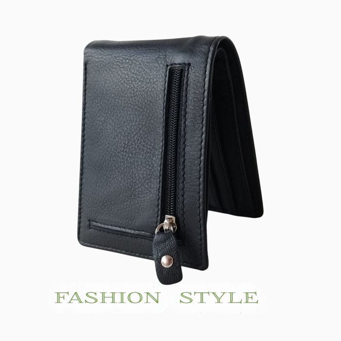 Мъжки портфейл от естествена кожа с щипка за пари